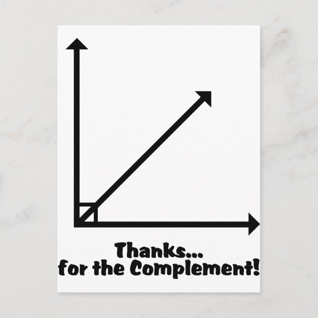 thanks for the complement postcard (Front)