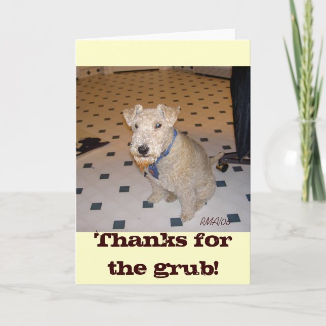 Thanks for the Grub! Card (Front)