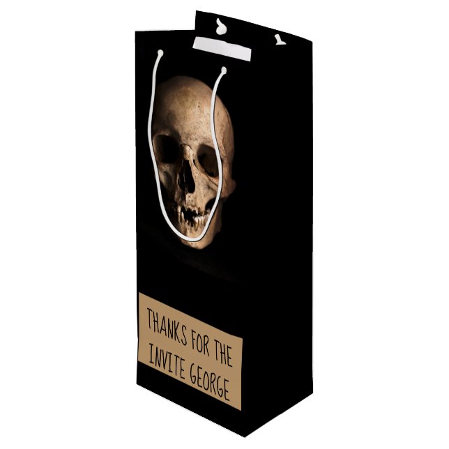 Thanks for the invite wine gift bag (Back Angled)