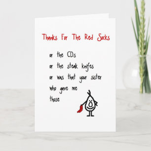 Thanks For The Red Socks - a quirky thank you poem
