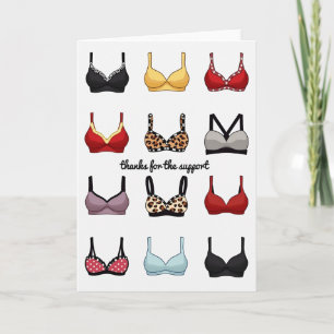 Thanks For The Support Bra Card