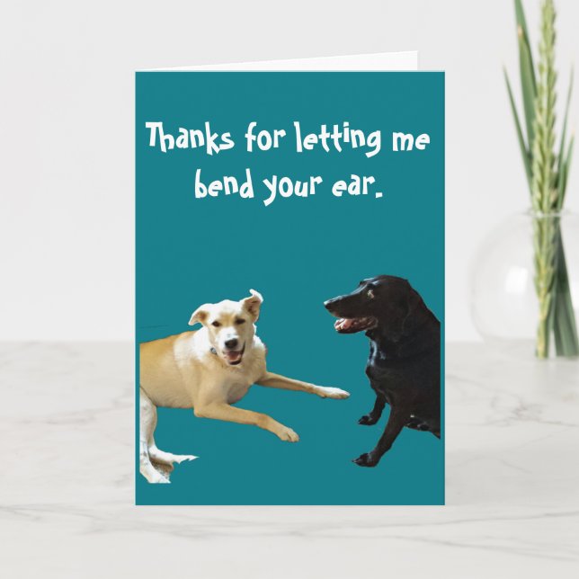 Thanks for the Talk Card (Front)