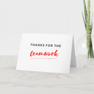 Thanks For The Teamwork 2 Card
