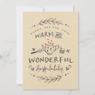 Thanks for the Warm and Wonderful Hospitality Card