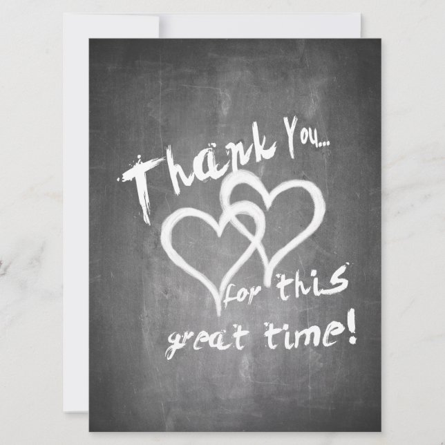 Thanks for this great time on a chalk board (Front)