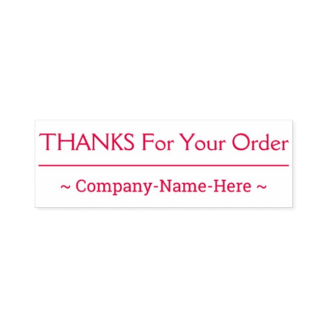 "THANKS For Your Order" and Custom Name Stamp (Design)