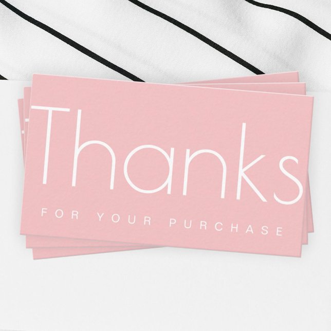 Thanks for Your Purchase Pink Business Card (Creator Uploaded)