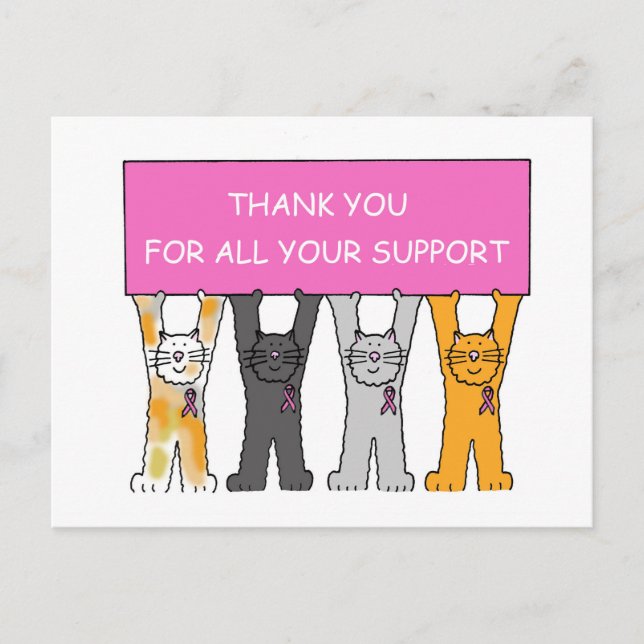 Thanks for Your Support, Breast Cancer. Postcard (Front)