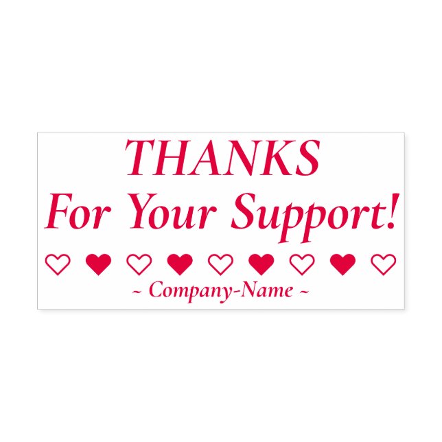 "THANKS For Your Support!" + Business Name Stamp (Design)