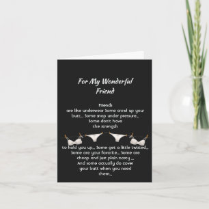 Thanks Friend are like Underwear Fun Quote Card