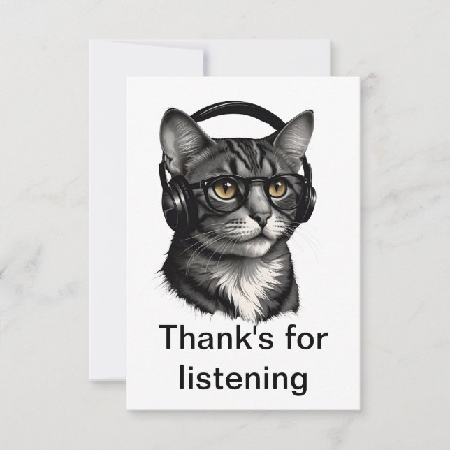 Thank's Friend For Listening Thank You Card (Front)