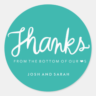 Thanks from the bottom of our hearts sticker