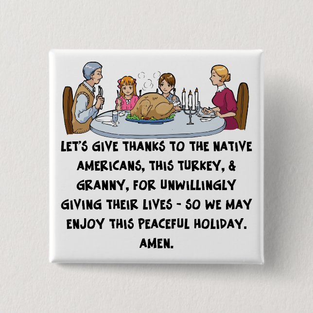 Thanks?Giving 15 Cm Square Badge (Front)