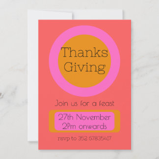 Thanks Giving Invitation