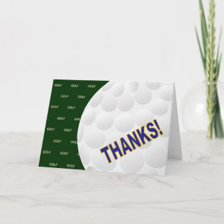 Thanks! - Golf Thank You Card
