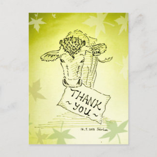 Thanks----  Guernsey Cow Postcard