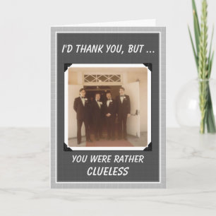 Thanks Guys Wedding Thanks - FUNNY Thank You Card