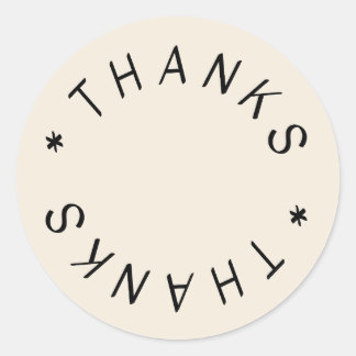 Thanks Hand Drawn Simple Design Thank You Sticker