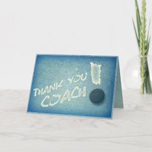 Thanks Hockey Coach Card Vintage Style
