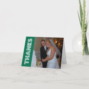 Thanks In Lights Thank You Notecard (Green)