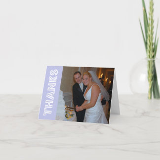 Thanks In Lights Thank You Notecard (Violet)