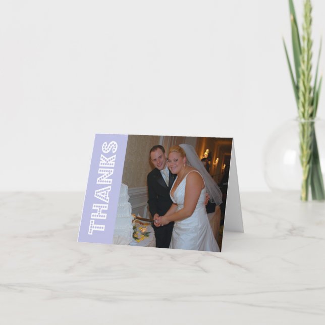 Thanks In Lights Thank You Notecard (Violet) (Front)