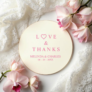 Thanks & Love Quote with heart for Wedding Rubber Stamp