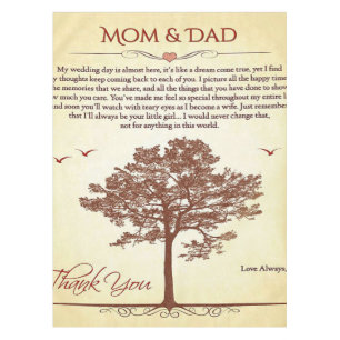 Thanks Mum and Dad Gift,Mother's/Father's Day Gift Tablecloth