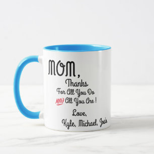 Thanks Mum Mug - Custom Mother’s Day Gift