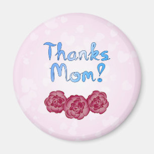 Thanks Mum with Carnation Flower for Mother’s Day Magnet