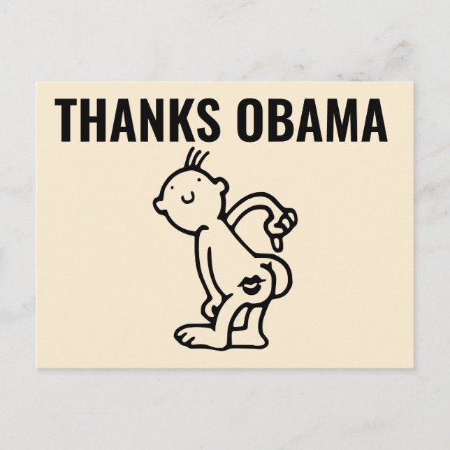 THANKS OBAMA Funny Postcards (Front)