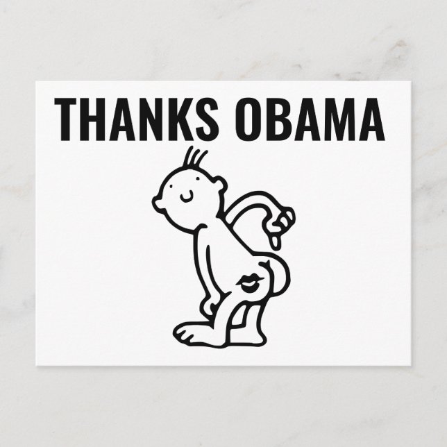 THANKS OBAMA Funny Postcards (Front)