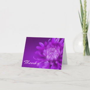 Thanks purple chrysanthemum flower art card