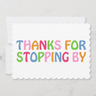 Thanks Quote Appreciation Colourful Text Thank You Card