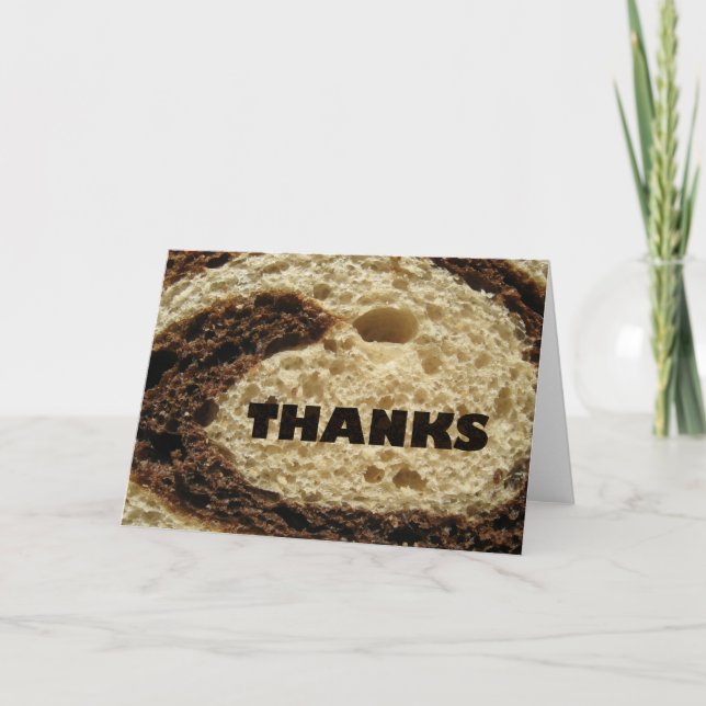 Thanks Rye Bread Design Thank You Card (Front)
