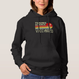 Thanks Science Vaccinated Retro Vintage Sunset Hoodie