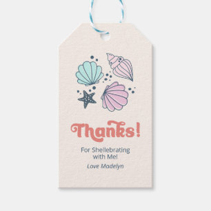 Thanks Seashell Birthday Minimal Gift Tags