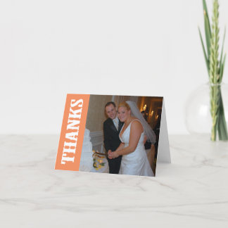 Thanks Shoot Out Thank You Notecard (Orange)