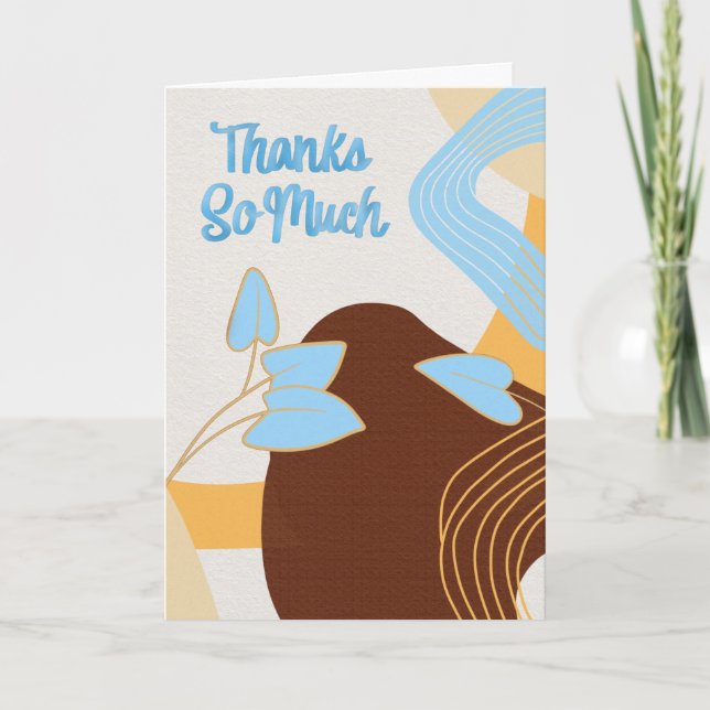 Thanks So Much – Modern Retro Appreciation Card (Front)