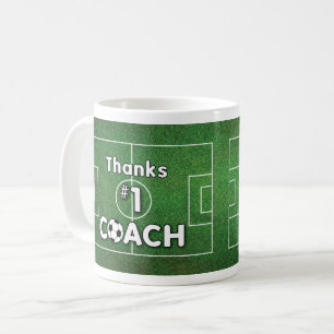 Thanks Soccer Coach Grass Field Coffee Mug