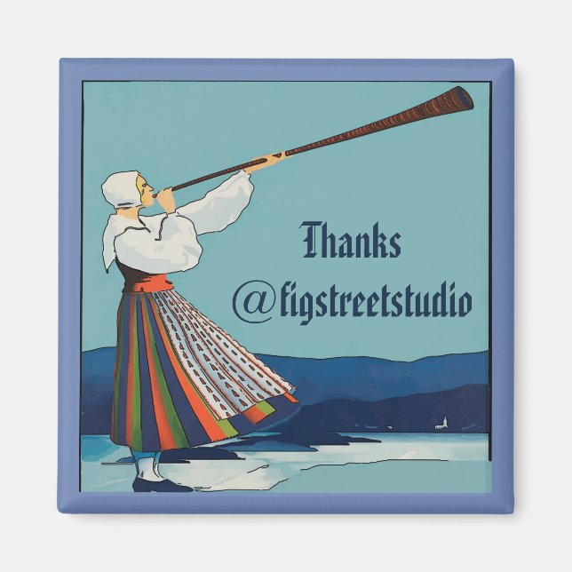 Thanks,Sweden, edit or add  text Magnet (Front)