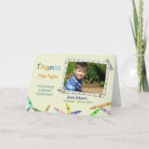 Thanks Teacher Custom Photo/Name Card
