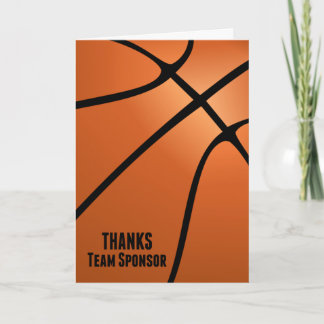 Thanks Team Sponsor-We Appreciate Your Support Thank You Card