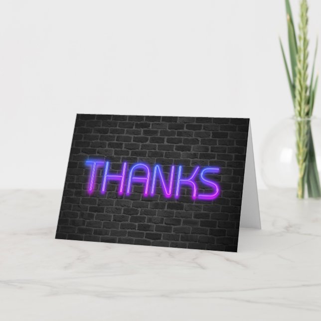 THANKS text on brick Card (Front)