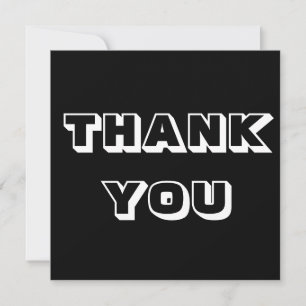Thanks, Thank you, black white
