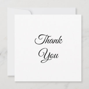 Thanks, Thank you black white classic elegant card