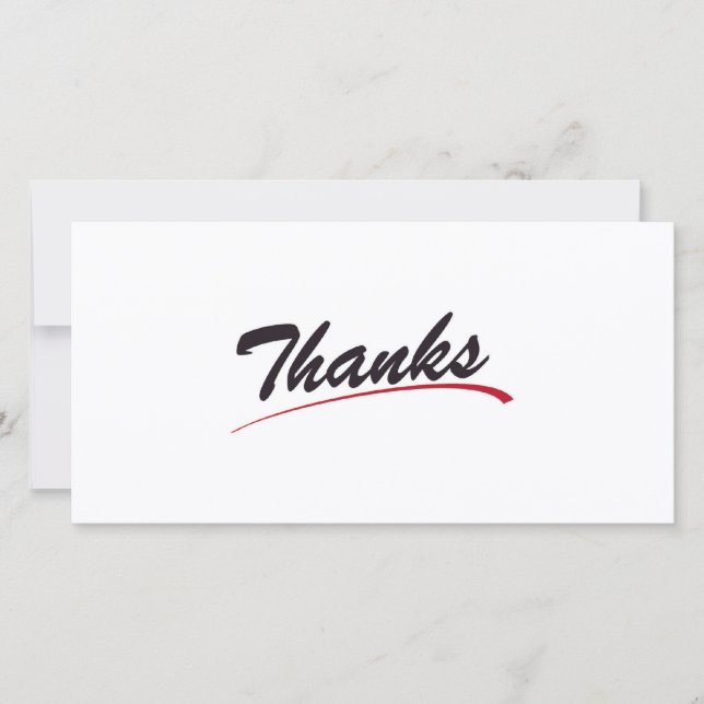 Thanks Thank You Card (Front)