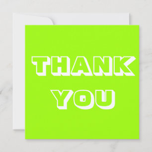 Thanks, Thank you, chartreuse green white