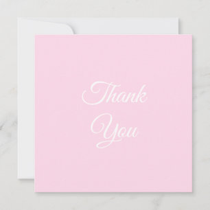 Thanks, Thank you light pink classic elegant card