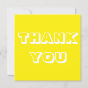 Thanks, Thank you, yellow white Card